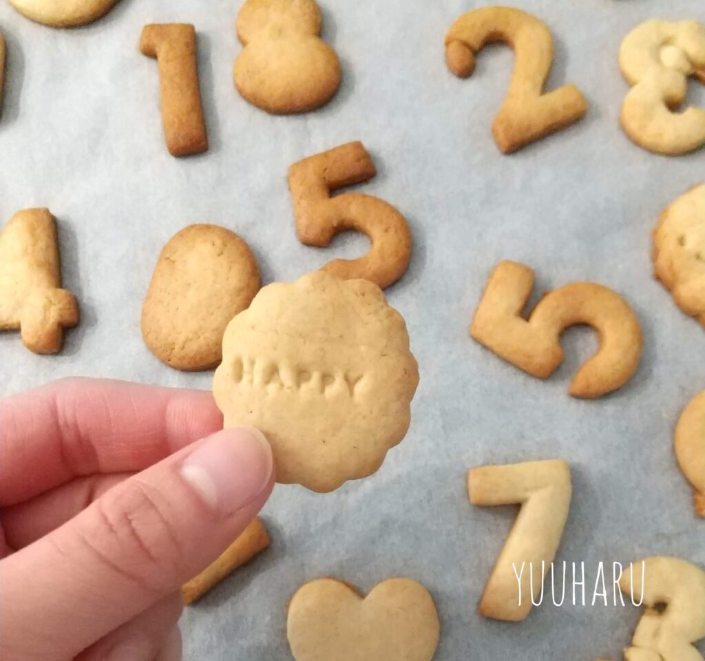 1歳、3歳と簡単クッキー作り